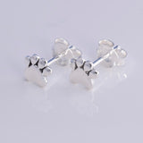 S519 - Silver animal paw stud earrings