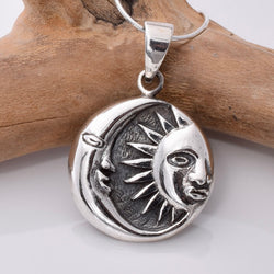 P943 - Sun and Moon 925 Sterling silver pendant