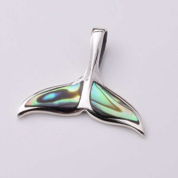 P920 - 925 Sterling Silver & shell inlay whale tail – Java Designs