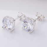 S702 - 925 Silver 7mm CZ stone stud earring