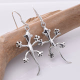 E672 - 925 Silver gecko earrings