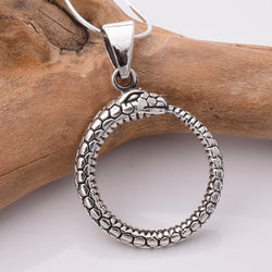 P948 - 925 Silver Ouroboros snake pendant