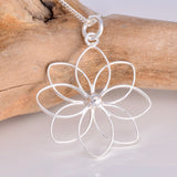 P490 - Water Lily 925 silver pendant