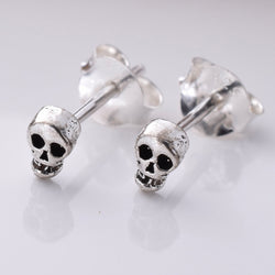 S714 - 925 Silver tiny skull stud earrings