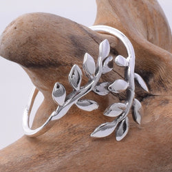 R186 - 925 silver olive leaf wrap ring