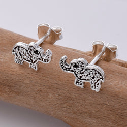 S735 - 925 Silver Elephant stud earrings