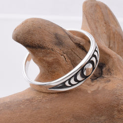 R239 - 925 silver moon phase ring