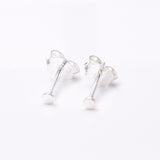 S661 - Silver 2mm disc stud earrings