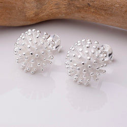 S752 - 925 silver chrysanthemum stud earrings