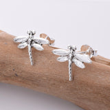 S707 - 925 Silver dragonfly stud earrings
