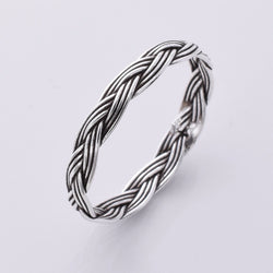 R228 - 925 Silver braided wire ring