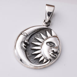 P943 - Sun and Moon 925 Sterling silver pendant