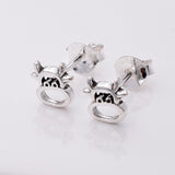 S757 - 925 silver cow face stud earrings