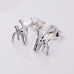 S755 - 925 silver fawn stud earrings