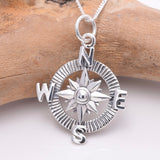 P762 - 925 Sterling silver compass pendant
