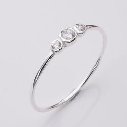 R234 - 925 Silver and 3 CZ stone ring