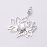 P849 - 925 lotus flower with MOP cab
