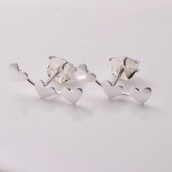 S363 - Triple contour design stud earrings