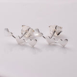 S363 - Triple contour design stud earrings