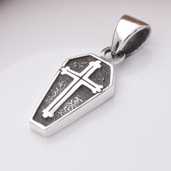 P945 - coffin design 925 Sterling silver pendant