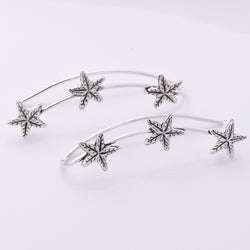E734 - 925 Silver starfish climber earrings