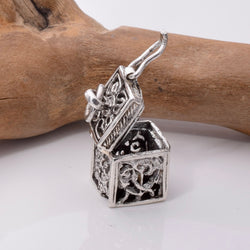 P932 - 925 Sterling silver prayer box locket