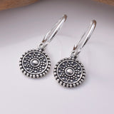 E717 - 925 silver mandala and hoop earrings