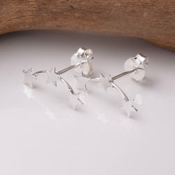 S363 - Triple contour design stud earrings