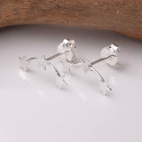 S363 - Triple contour design stud earrings
