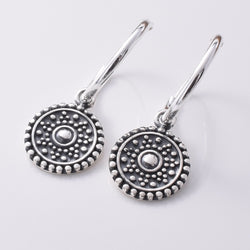 E717 - 925 silver mandala and hoop earrings
