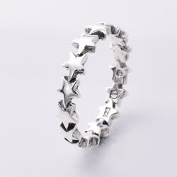 R208 - 925 Silver Band of Stars ring