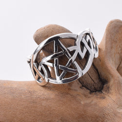 R212 - 925 Silver Celtic Pentagram ring