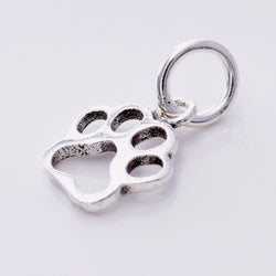P759 - Silver paw print pendant