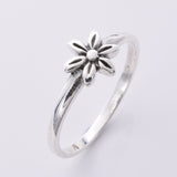 R227 - 925 Silver thin band daisy ring