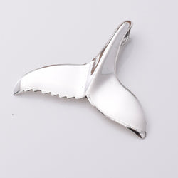 P923 - 925 Sterling silver large whale tail pendant