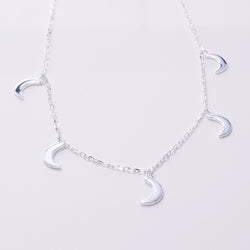 P852 - 925 Silver crescent moon necklace