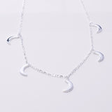 P852 - 925 Silver crescent moon necklace