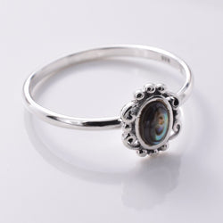 R206 - 925 Silver abalone setting ring