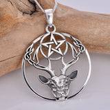 P628 - 925 Silver stag pendant