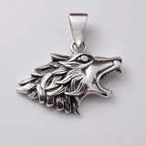P880 - 925 Silver wolf profile pendant