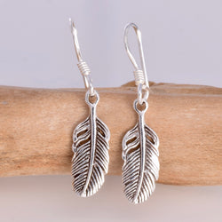 E421 - Broad Feather drop earring