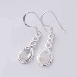 E748 - 925 Silver and moonstone earrings