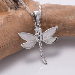 P827 - 925 silver and MOP dragonfly pendant