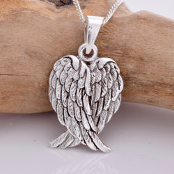 P419 - Folded angel wing pendant