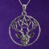 P628 - 925 Silver stag pendant