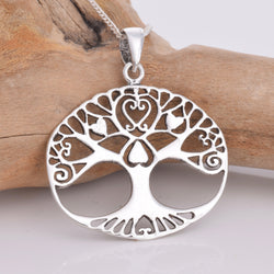 Java designs silver oval tree of life pendant