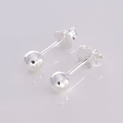 S018 - 4mm Silver Ball Stud Earring