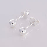 S018 - 4mm Silver Ball Stud Earring