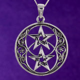 P629 - 925 Chalice Well and Pentagram pendant