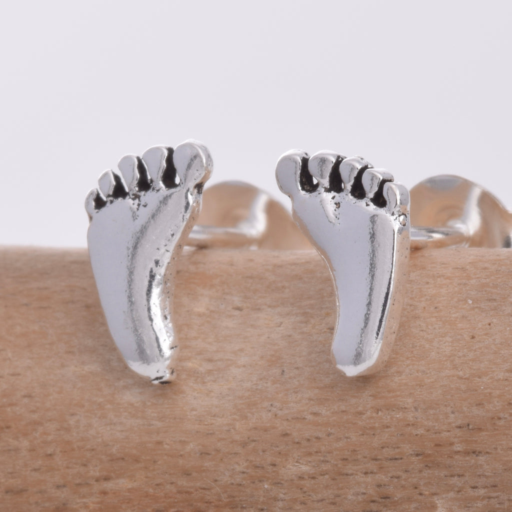 Silver Baby toes stud earrings